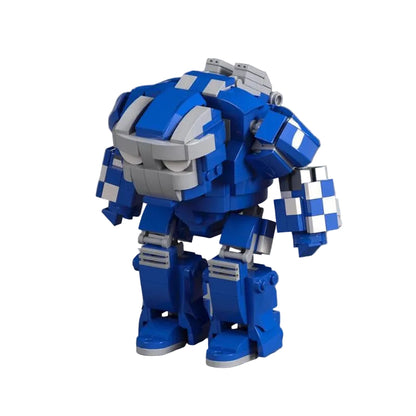 Heavy Lifting Blue Mecha Mk 38 Robot Building Kit | LEGO-Compatible MOC - 1