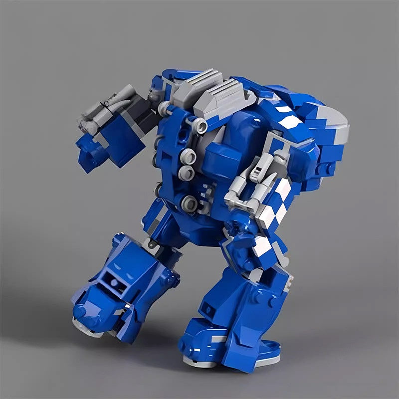 Heavy Lifting Blue Mecha Mk 38 Robot Building Kit | LEGO-Compatible MOC - 4