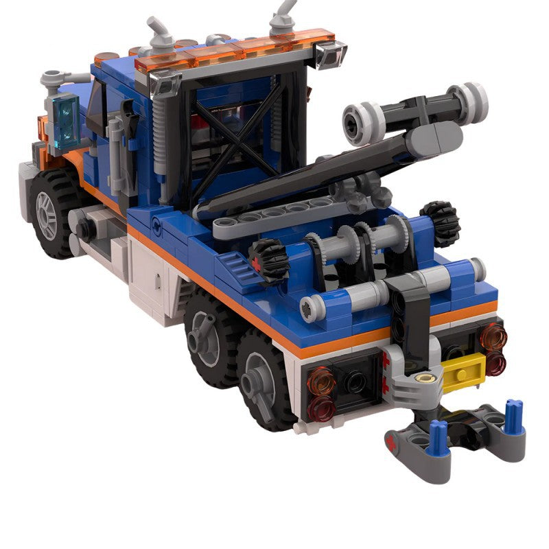 heavy wrecker tow truck building kit | moc-209068 - 3