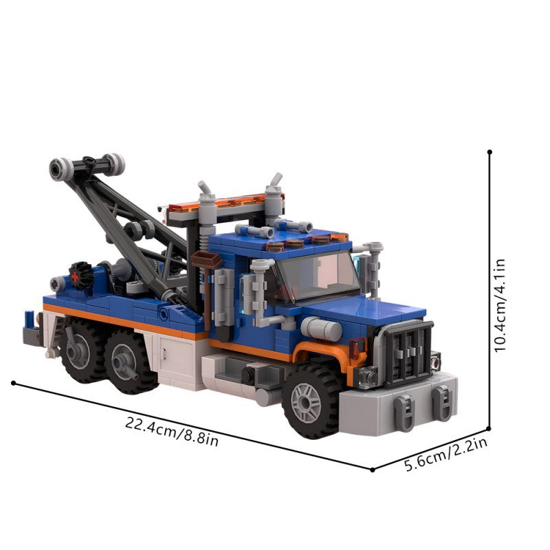 heavy wrecker tow truck building kit | moc-209068 - 4