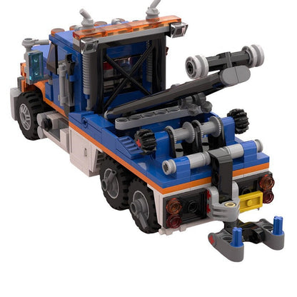 Heavy Wrecker Tow Truck MOC Building Kit | Recovery Vehicle Model - 4