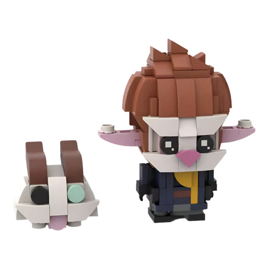 heimerdinger brickheadz moc set | league of legends | lego-compatible - 1