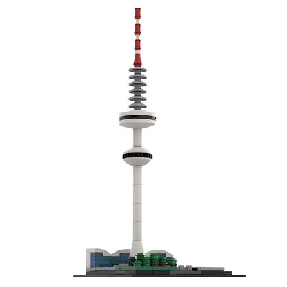 Heinrich Hertz Tower Hamburg Architecture Building Kit | LEGO-Compatible MOC - 1
