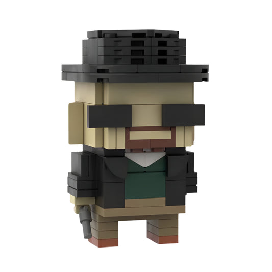 heisenberg brickheadz building set | breaking bad moc | lego-compatible - 2