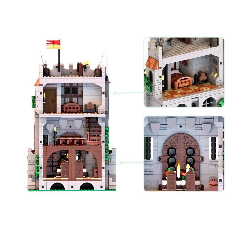 Hero's Hall Modular Castle Keep MOC Building Kit | Compatible MOC - 2