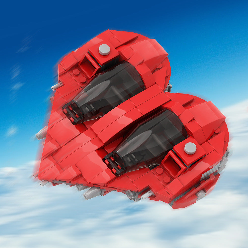 herz-class split/tandem interceptor building set | heart-shape | moc-146806 - 1