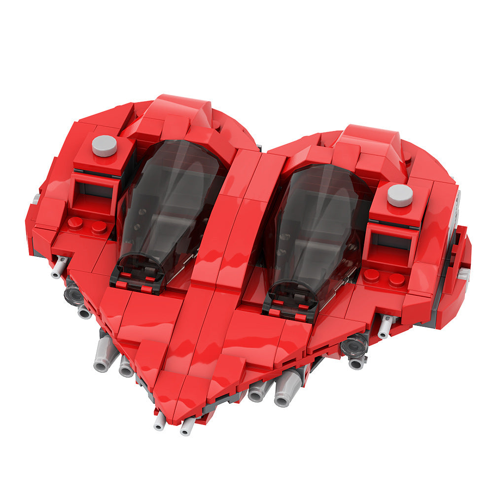 herz-class split/tandem interceptor building set | heart-shape | moc-146806 - 5