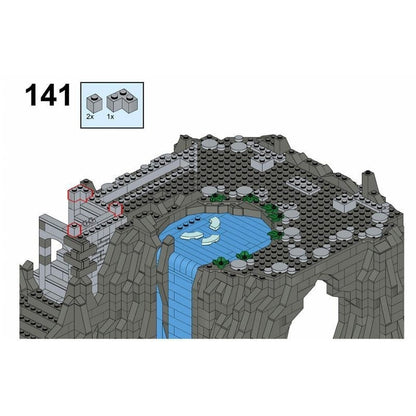 High Falls Escape MOC Building Kit | Fantasy Adventure Diorama - 5