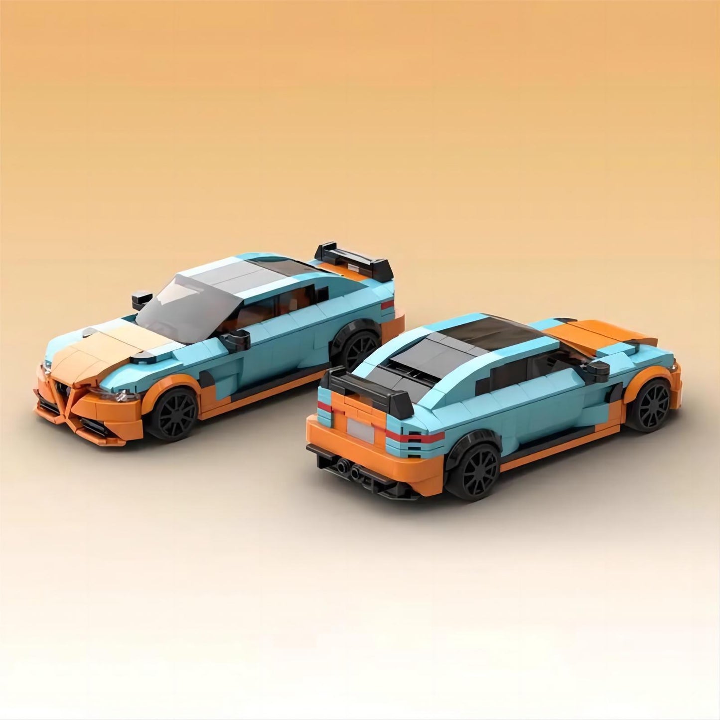 high-performance italian sport sedan building set - gulf livery | moc-109253 - 1