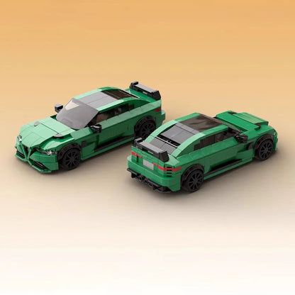high-performance italian sport sedan building set - gulf livery | moc-109253 - 1