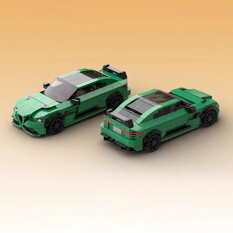 high-performance italian sport sedan building set - gulf livery | moc-109253 - 3