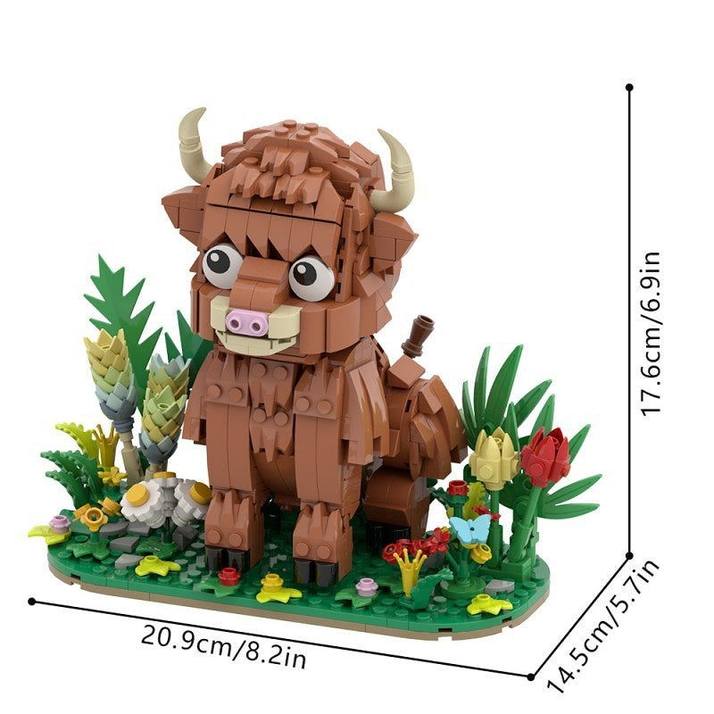 Highland Cattle MOC Building Kit | LEGO-Compatible MOC - 1