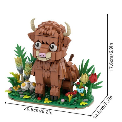 Highland Cattle MOC Building Kit | LEGO-Compatible MOC - 1