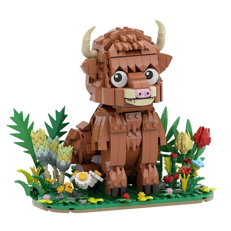 Highland Cattle MOC Building Kit | LEGO-Compatible MOC - 3