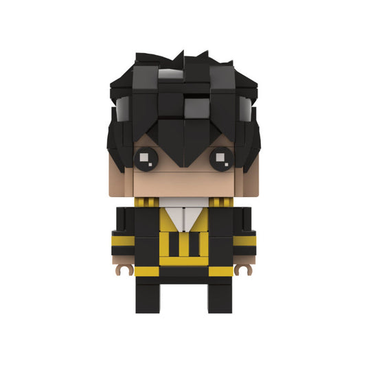 hijikata toshirou brickheadz moc set | gintama lego-compatible figure - 1