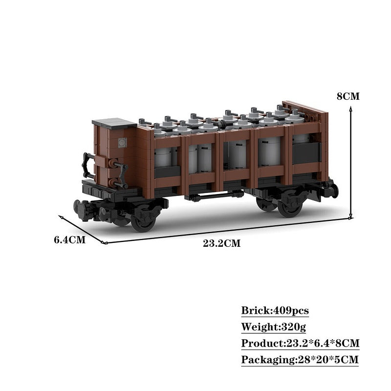 Historic Acid Freight Wagon MOC Train Kit | German Railway Cargo Model Build - 4