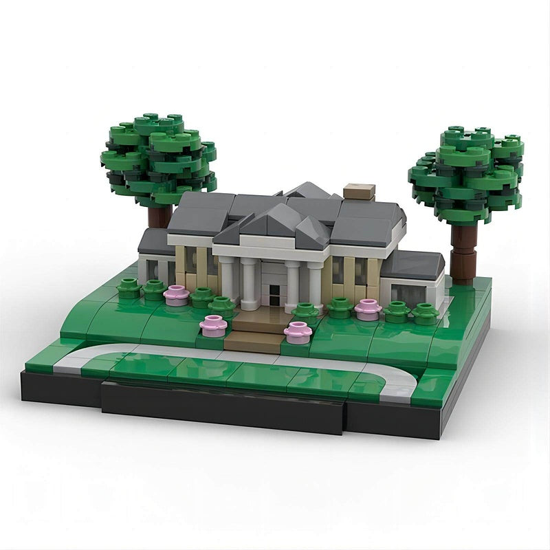 Historic Estate MOC Architecture Building Kit | Landmark Mansion Model Set - 4