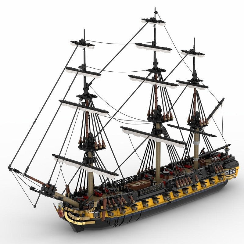 HMS Romulus 44-Gun Frigate MOC Ship Building Kit | 6028 PCS Naval Model - 1