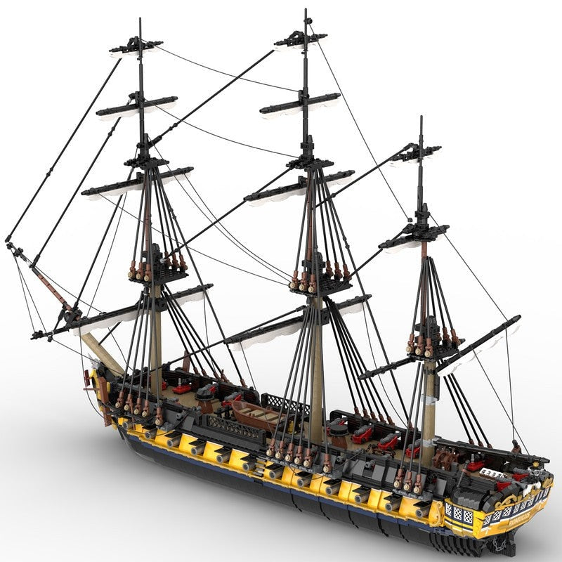 HMS Romulus 44-Gun Frigate MOC Ship Building Kit | 6028 PCS Naval Model - 3