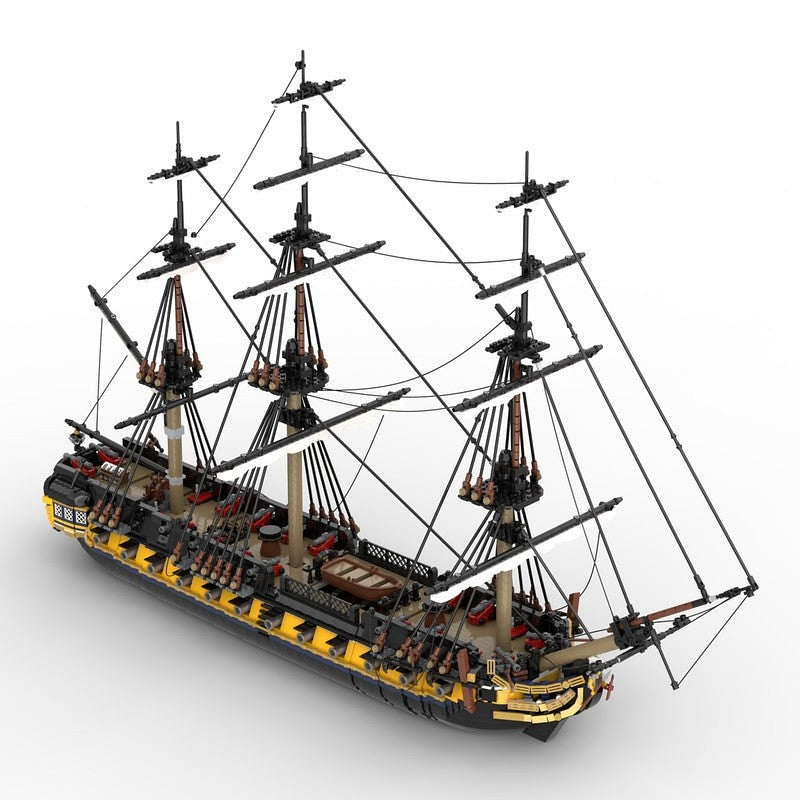 HMS Romulus 44-Gun Frigate MOC Ship Building Kit | 6028 PCS Naval Model - 4