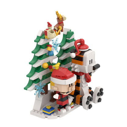 hobbes & calvin christmas edition building kit | lego compatible moc - 3