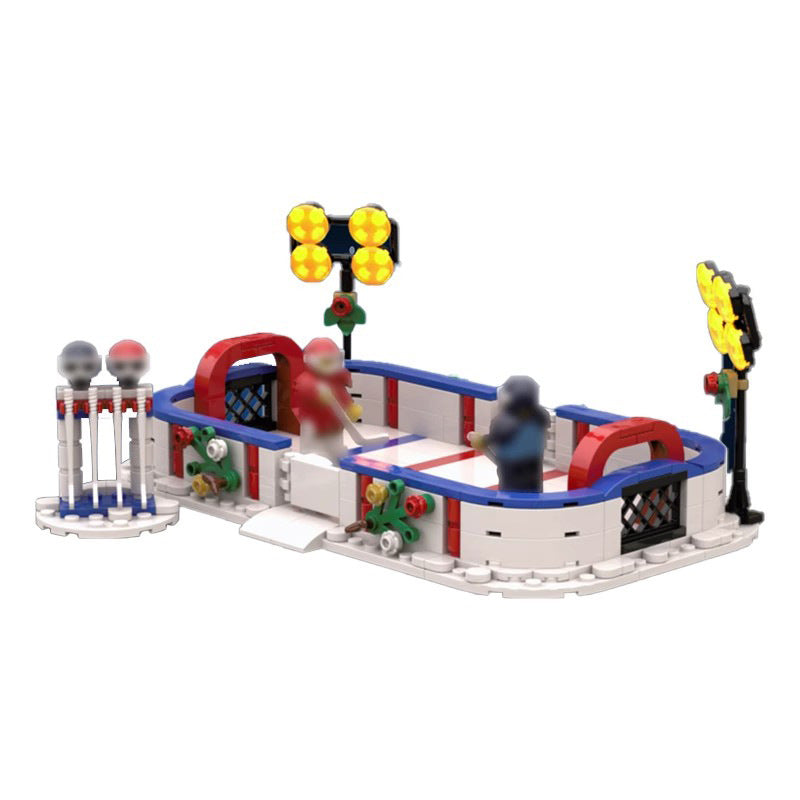 hockey stadium building set | winter village moc | moc-166234 - 2