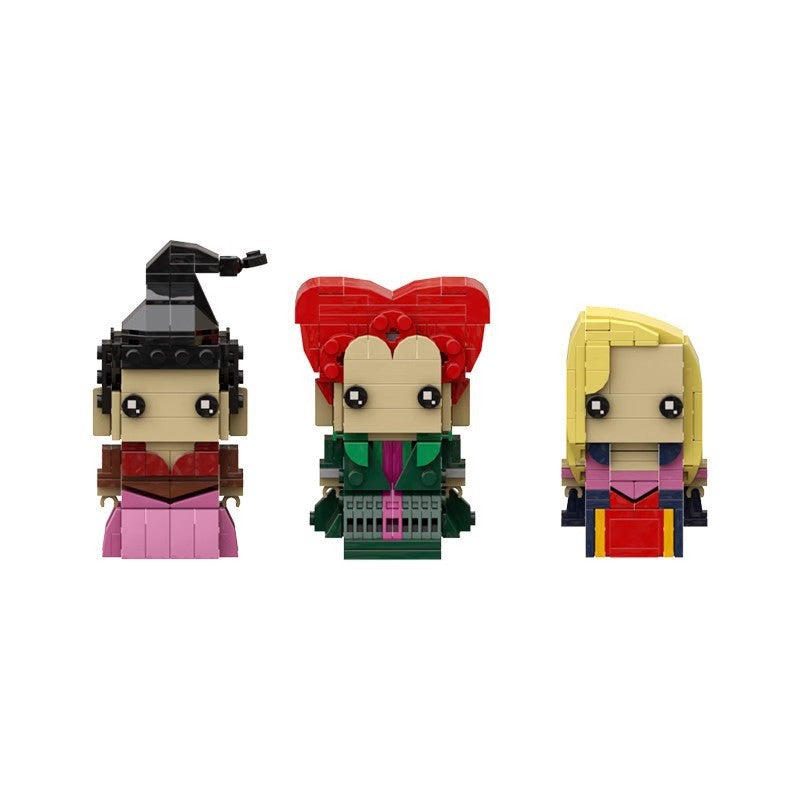 hocus pocus brickheadz building set | lego compatible - 1