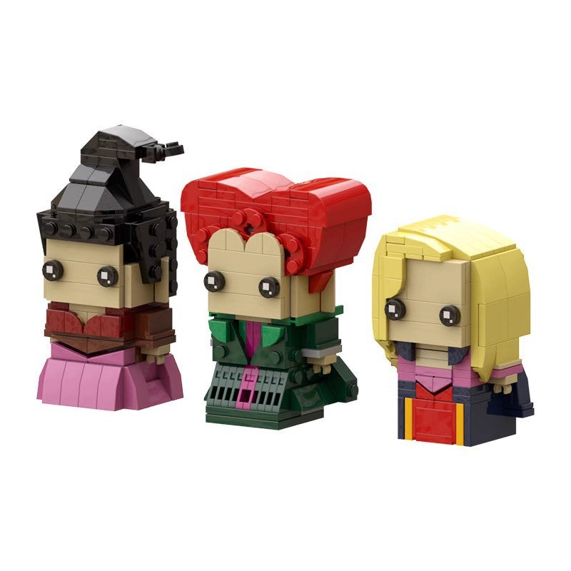 hocus pocus brickheadz building set | lego compatible - 2