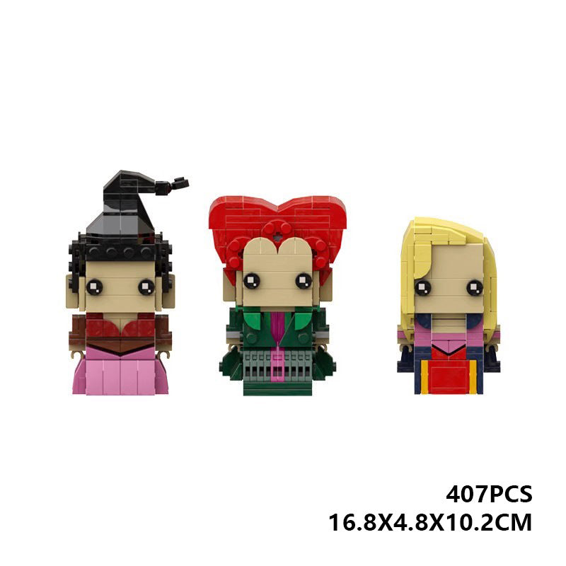 hocus pocus brickheadz building set | lego compatible - 4