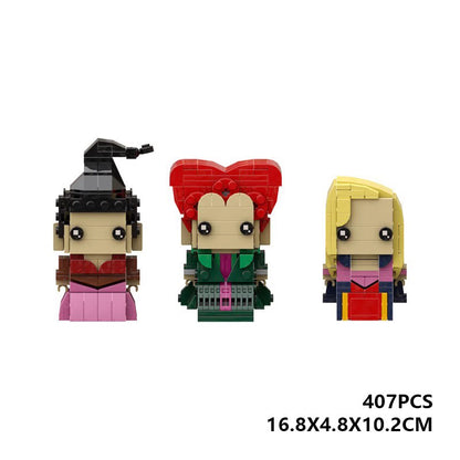hocus pocus brickheadz building set | lego compatible - 4