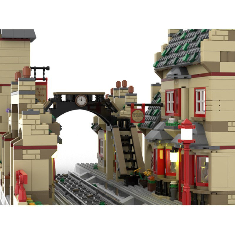 hogsmeade station massive extension building set | moc-156778 - 2