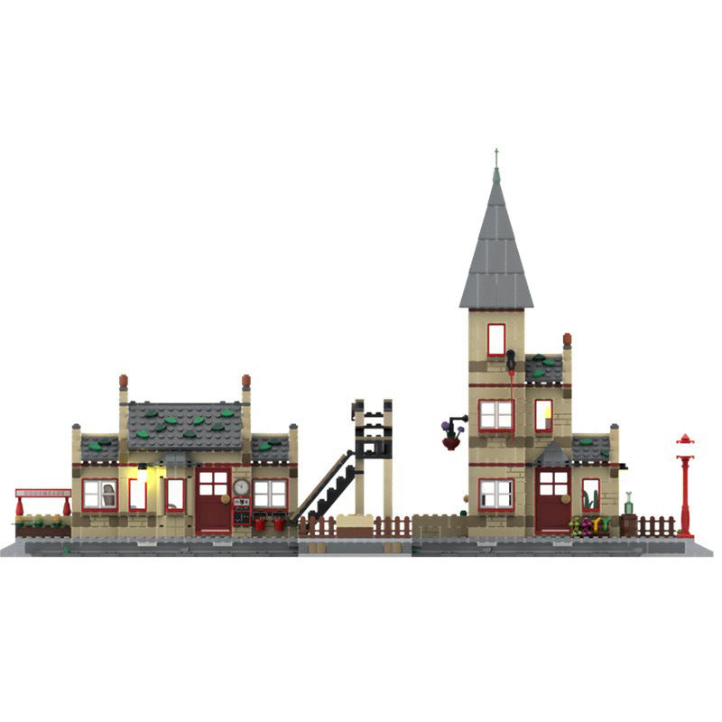 hogsmeade station massive extension building set | moc-156778 - 5