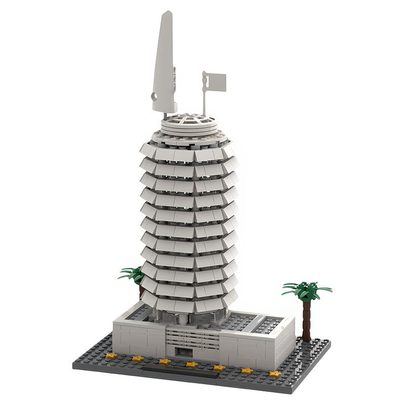 Hollywood Circular Record Tower MOC Building Kit - 2