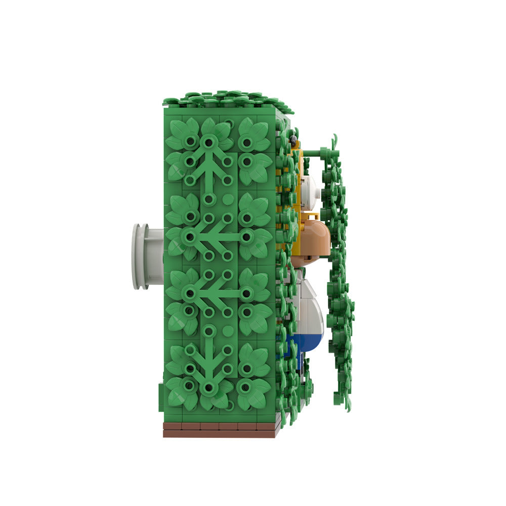homer disappearing in bushes building kit | the simpsons | lego compatible moc - 6