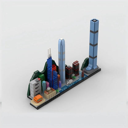 Hong Kong Skyline MOC Building Kit | City Architecture Display Model - 2