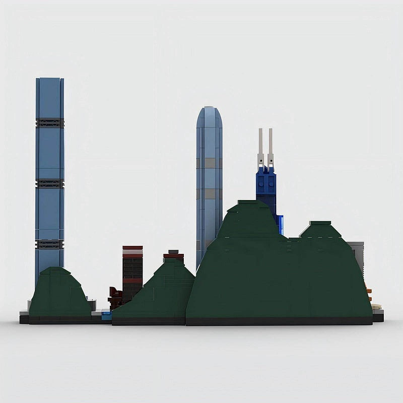 Hong Kong Skyline MOC Building Kit | City Architecture Display Model - 3