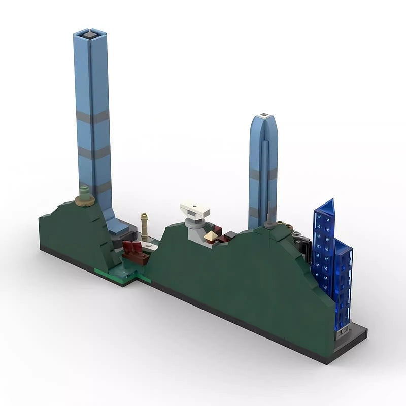 Hong Kong Skyline MOC Building Kit | City Architecture Display Model - 7