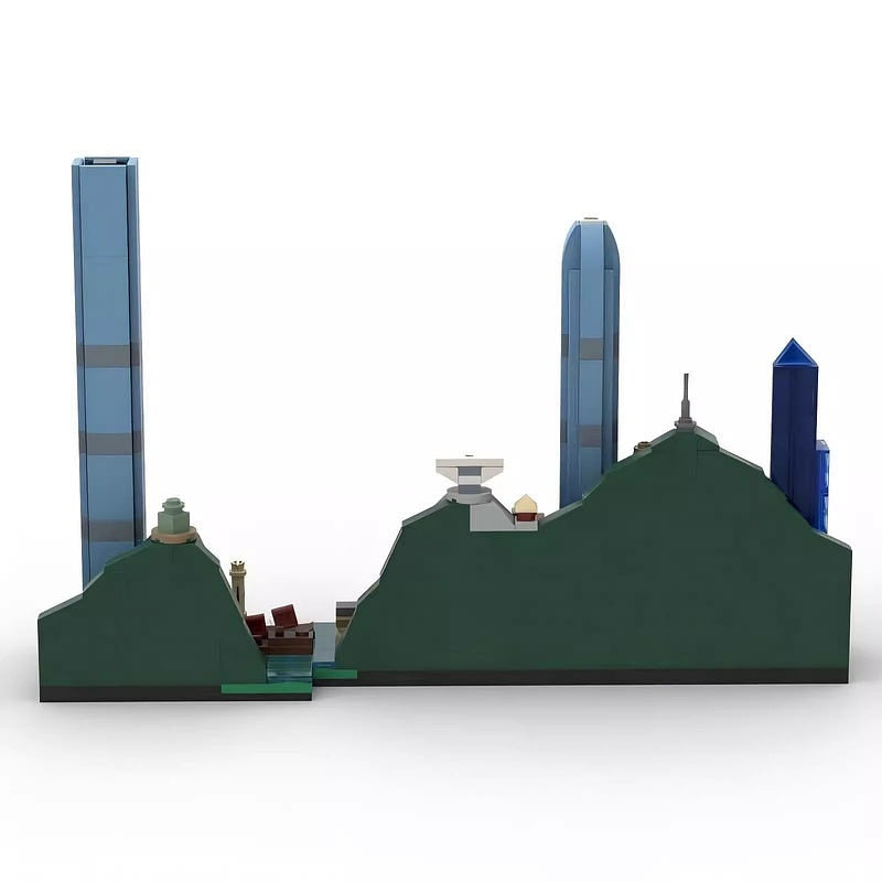 Hong Kong Skyline MOC Building Kit | City Architecture Display Model - 8