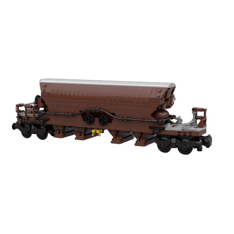Hopper Wagon Brown Building Kit | Tanoos 896 | LEGO-Compatible MOC - 2