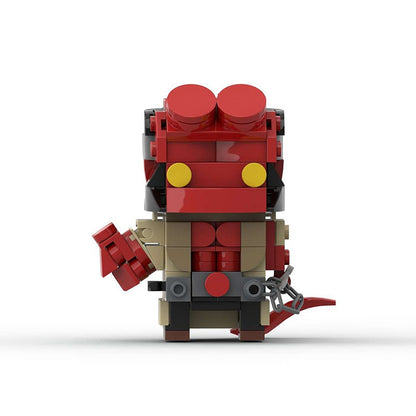 Horned Red Supernatural Anti-Hero BrickHeadz Building Kit | LEGO-Compatible MOC - 1