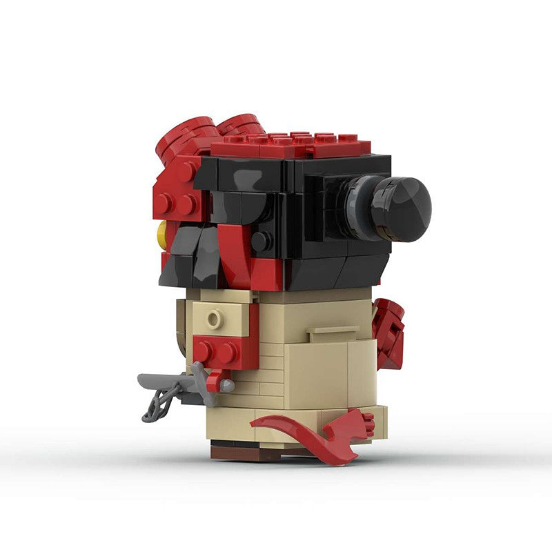 Horned Red Supernatural Anti-Hero BrickHeadz Building Kit | LEGO-Compatible MOC - 3