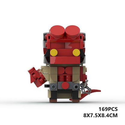 Horned Red Supernatural Anti-Hero BrickHeadz Building Kit | LEGO-Compatible MOC - 4