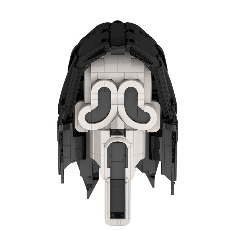 Horror Ghost Mask MOC Display Sculpture Building Kit | Hooded Mask Model - 1