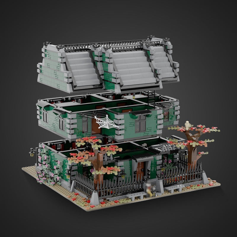 Horror Mansion MOC Building Kit | Gothic Haunted House Architecture - 3