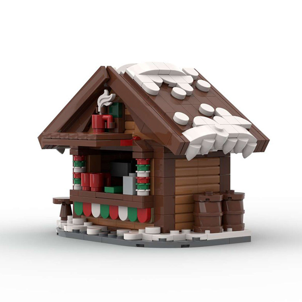 hot drinks stands building set | christmas moc | moc-130694 - 2