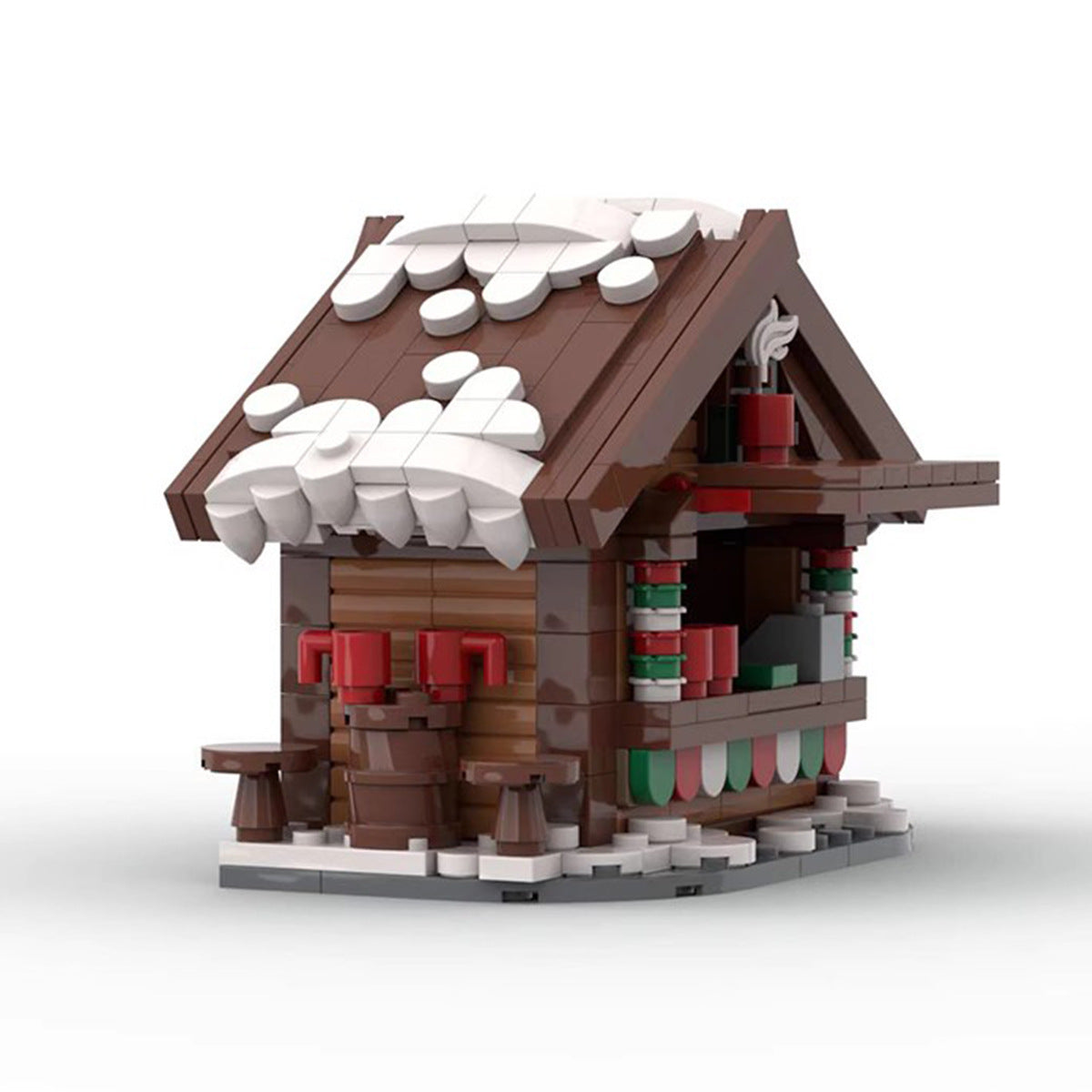 hot drinks stands building set | christmas moc | moc-130694 - 4