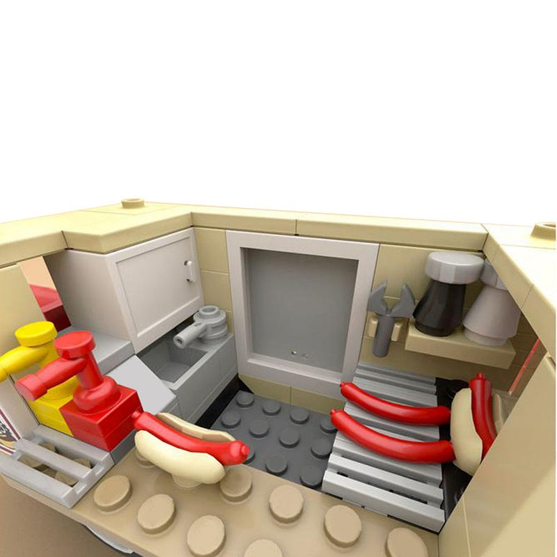 Hotdog Trailer MOC Building Kit | Street Food Vehicle Model - 3