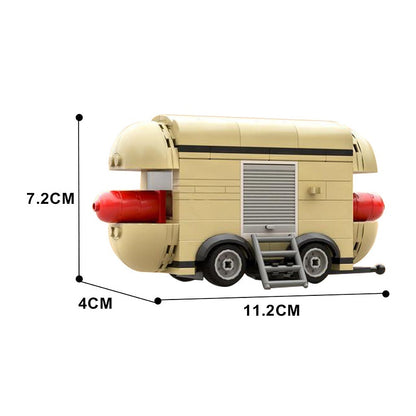 Hotdog Trailer MOC Building Kit | Street Food Vehicle Model - 4