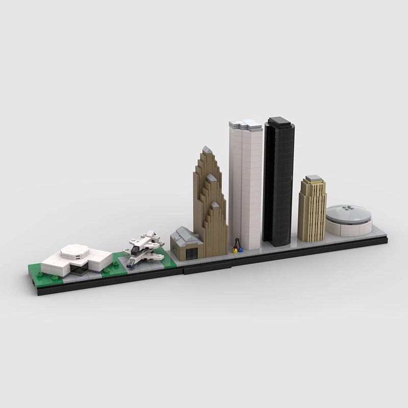 houston texas skyline building set | moc-65671 - 2