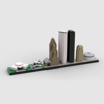 houston texas skyline building set | moc-65671 - 2